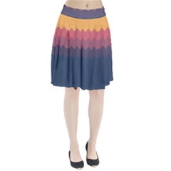 Flat Autumn Zigzag Palette Pleated Skirt by goljakoff