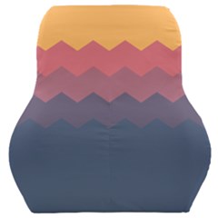 Flat Autumn Zigzag Palette Car Seat Back Cushion  by goljakoff