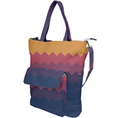 Flat Autumn Zigzag Palette Shoulder Tote Bag