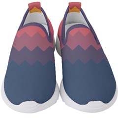 Flat Autumn Zigzag Palette Kids  Slip On Sneakers by goljakoff