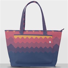 Flat Autumn Zigzag Palette Back Pocket Shoulder Bag  by goljakoff