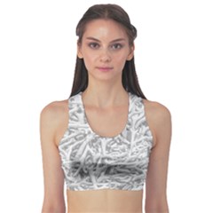 Dry Roots Texture Print Sports Bra