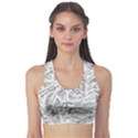 Dry Roots Texture Print Sports Bra View1