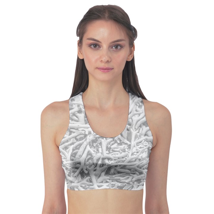 Dry Roots Texture Print Sports Bra