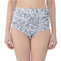 Dry Roots Texture Print Classic High-waist Bikini Bottoms by dflcprintsclothing