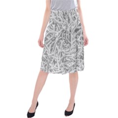 Dry Roots Texture Print Midi Beach Skirt by dflcprintsclothing