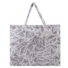 Dry Roots Texture Print Zipper Large Tote Bag by dflcprintsclothing