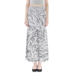 Dry Roots Texture Print Full Length Maxi Skirt