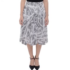 Dry Roots Texture Print Classic Midi Skirt by dflcprintsclothing