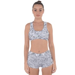 Dry Roots Texture Print Racerback Boyleg Bikini Set by dflcprintsclothing