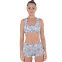 Dry Roots Texture Print Racerback Boyleg Bikini Set View1