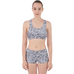 Dry Roots Texture Print Work It Out Gym Set