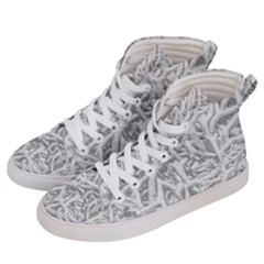 Dry Roots Texture Print Women s Hi-top Skate Sneakers