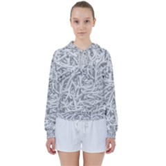 Dry Roots Texture Print Women s Tie Up Sweat by dflcprintsclothing