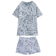 Dry Roots Texture Print Kids  Swim Tee And Shorts Set by dflcprintsclothing