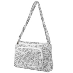 Dry Roots Texture Print Front Pocket Crossbody Bag by dflcprintsclothing