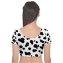 Spots Velvet Short Sleeve Crop Top  View2