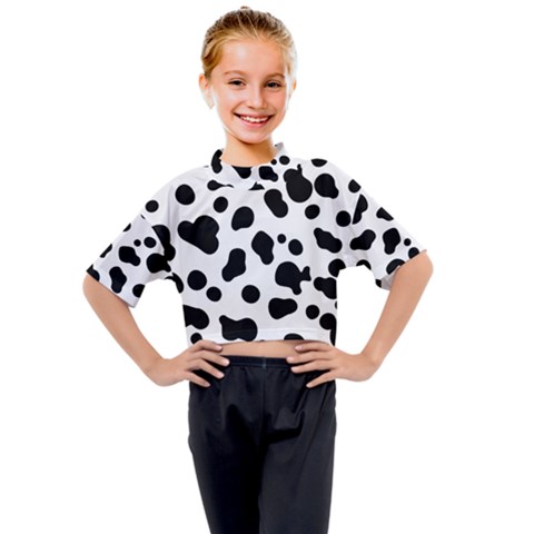 Spots Kids Mock Neck Tee by Sobalvarro