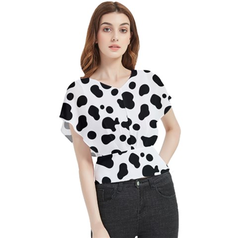 Spots Butterfly Chiffon Blouse by Sobalvarro