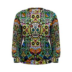 Sugar Skulls Pattern Women s Sweatshirt by ExtraGoodSauce