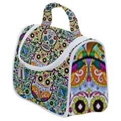 Sugar Skulls Pattern Satchel Handbag by ExtraGoodSauce