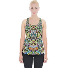 Sugar Skulls Pattern Piece Up Tank Top by ExtraGoodSauce