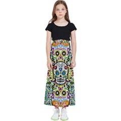 Sugar Skulls Pattern Kids  Skirt by ExtraGoodSauce