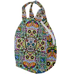 Sugar Skulls Pattern Travel Backpacks by ExtraGoodSauce