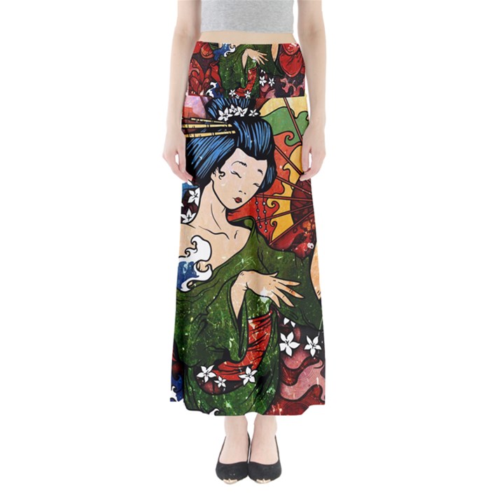 Geisha Full Length Maxi Skirt