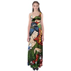 Geisha Empire Waist Maxi Dress by UniqueandCustomGifts