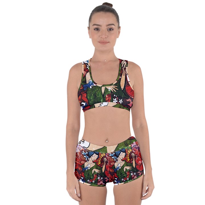 Geisha Racerback Boyleg Bikini Set