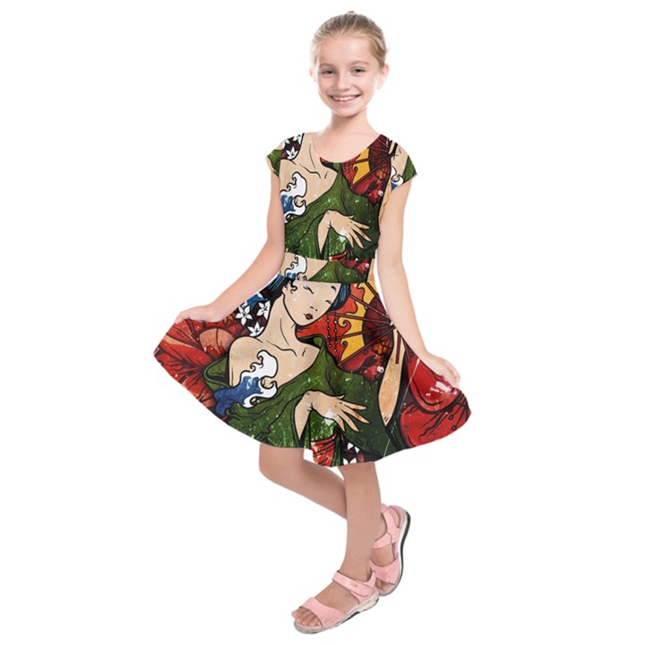 Geisha Kids  Short Sleeve Dress