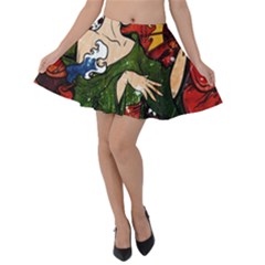 Geisha Velvet Skater Skirt by UniqueandCustomGifts