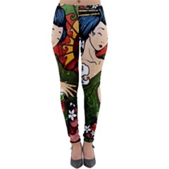 Geisha Lightweight Velour Leggings by UniqueandCustomGifts