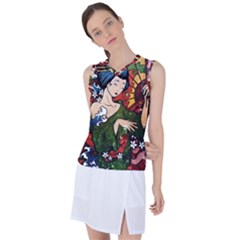 Geisha Women s Sleeveless Sports Top by UniqueandCustomGifts