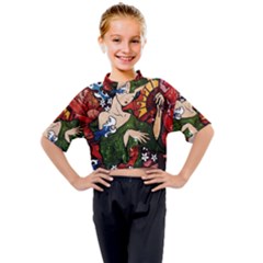 Geisha Kids Mock Neck Tee