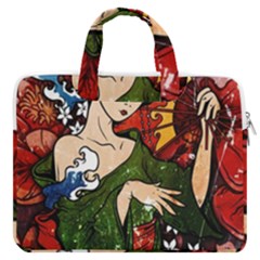 Geisha Macbook Pro Double Pocket Laptop Bag