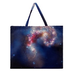 Galaxy Zipper Large Tote Bag by ExtraGoodSauce