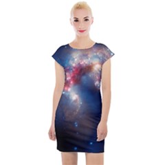 Galaxy Cap Sleeve Bodycon Dress by ExtraGoodSauce