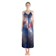 Galaxy Button Up Chiffon Maxi Dress by ExtraGoodSauce