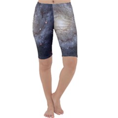 Spiral Galaxy Cropped Leggings  by ExtraGoodSauce