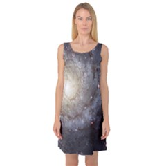 Spiral Galaxy Sleeveless Satin Nightdress by ExtraGoodSauce