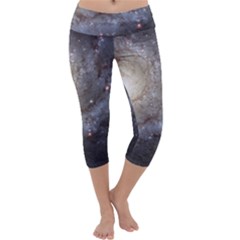 Spiral Galaxy Capri Yoga Leggings by ExtraGoodSauce