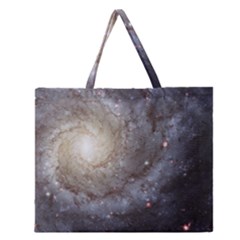 Spiral Galaxy Zipper Large Tote Bag by ExtraGoodSauce