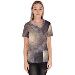 Spiral Galaxy Women s V-neck Scrub Top by ExtraAwesomeSauce