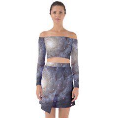 Spiral Galaxy Off Shoulder Top With Skirt Set by ExtraGoodSauce