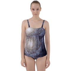 Spiral Galaxy Twist Front Tankini Set by ExtraGoodSauce