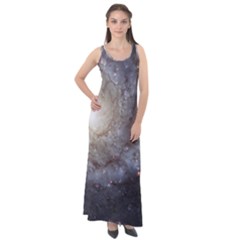 Spiral Galaxy Sleeveless Velour Maxi Dress by ExtraGoodSauce