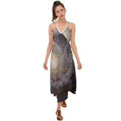 Spiral Galaxy Halter Tie Back Dress  by ExtraGoodSauce