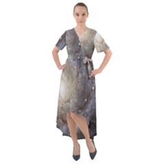 Spiral Galaxy Front Wrap High Low Dress by ExtraAwesomeSauce